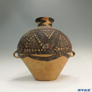 AA004 馬廠文化彩繪點帶紋雙繫陶壺