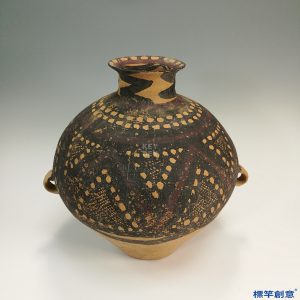 AA004 馬廠文化彩繪點帶紋雙繫陶壺