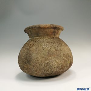 CB001 戰國時期灰陶魚簍形陶罐