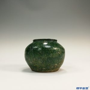 DB020 漢代綠釉陶圓腹小罐