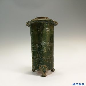 DB022 漢代綠釉陶穀倉形穀倉罐魂瓶