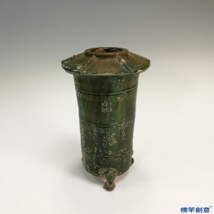 DB022 漢代綠釉陶穀倉形穀倉罐魂瓶