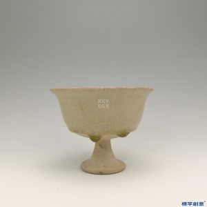 EG001 北齊相州窯米白釉平底高足杯