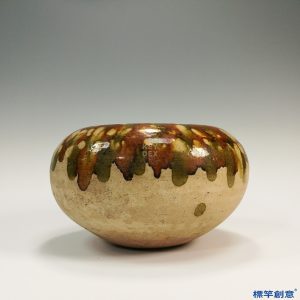 FB004 唐代三彩彩繪佛教僧用歛口鉢