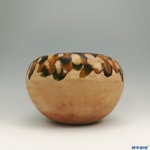 FB006 唐代三彩彩繪佛教僧用歛口鉢