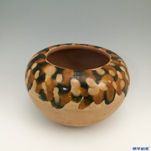 FB006 唐代三彩彩繪佛教僧用歛口鉢