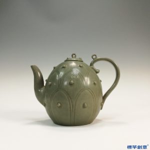 GA013 宋代青瓷貼塑蓮瓣紋佛教供水壺