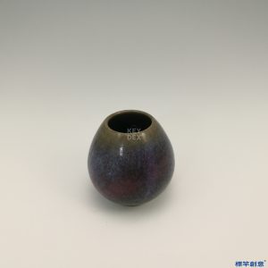 GE025 金代鈞窯系紫紅釉道教供水雞心杯