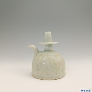 HA007 元代湖田窯青白瓷刻柳葉紋佛教淨水瓶