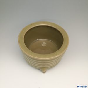 HA019 元代龍泉窯青瓷道教八卦紋奩式香爐