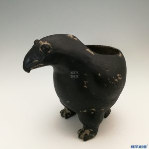 AA010 龍山文化黑陶鷹形薄胎尊