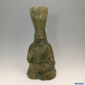 DB003 漢代綠釉陶人俑座式油燈