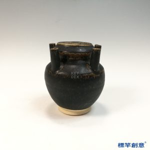 gc011-南宋吉州窯黑釉瓷插花五孔瓶