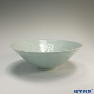 GB030 北宋湖田窯青白瓷印花纏枝蓮紋花口碗