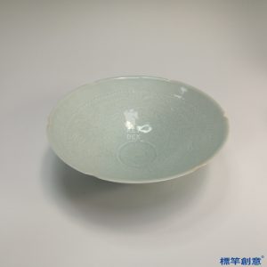 GB030 北宋湖田窯青白瓷印花纏枝蓮紋花口碗