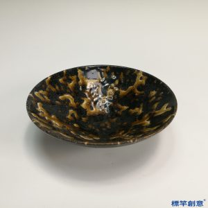 GC041 南宋吉州窯黑釉玳瑁斑茶盞茶碗