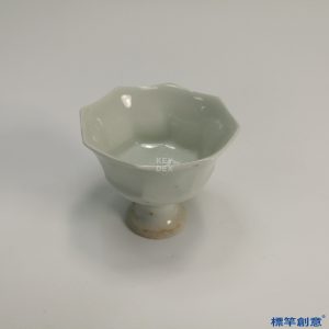 GA042 宋代中期湖田窯青白瓷八方口高足杯
