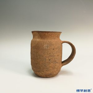 BB010 西周原始青瓷方格紋單耳陶罐