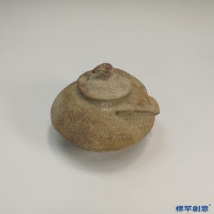 BB009 西周原始青瓷貼塑鳥形紋小陶罐