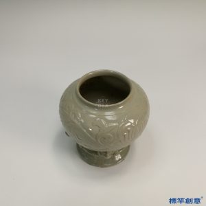 FC016 五代耀州窯淡青釉獸足刻花香爐