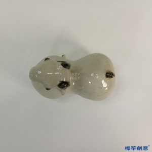 GB053 北宋湘湖窯白釉點褐彩羊形俑