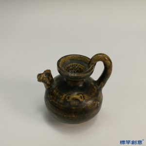 EB027 晉代德清窯褐青瓷雞首小壺