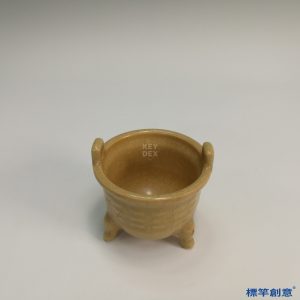 GC081 南宋龍泉窯黃釉八卦紋道教鼎式香爐