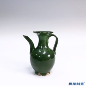 GC096 南宋吉州窯綠釉曲流執壺