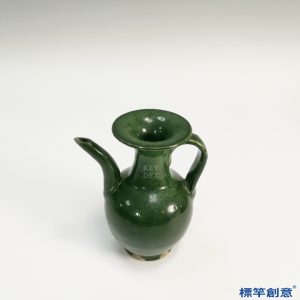 GC096 南宋吉州窯綠釉曲流執壺