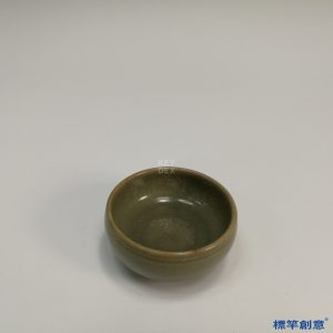 HA062 元代龍泉窯青瓷素面臥足底文房水盂