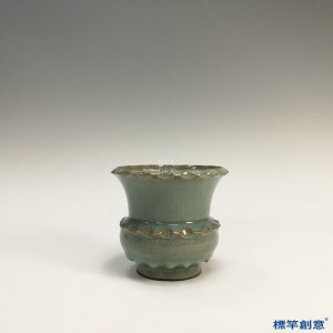 GC089 南宋龍泉窯青瓷荷葉口花盆