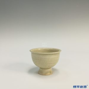 GC087 南宋湖田窯米白釉高足杯