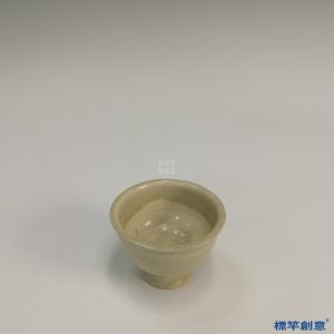 GC087 南宋湖田窯米白釉高足杯