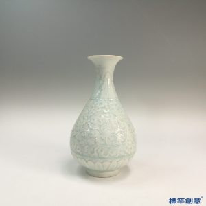 GB070 北宋湖田窯青白瓷刻纏枝蓮紋玉壺春瓶