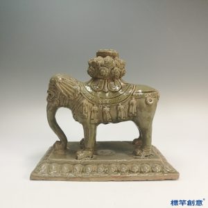 FB045 唐代相州窯土青瓷佛教獻寶太平有象