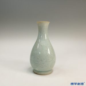 GC138 南宋湖田窯青白瓷劃纏枝蓮紋觀音瓶