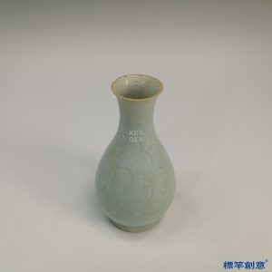 GC138 南宋湖田窯青白瓷劃纏枝蓮紋觀音瓶