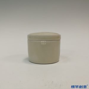 FB059 唐代邢窯白釉素面無紋奩式小蓋罐