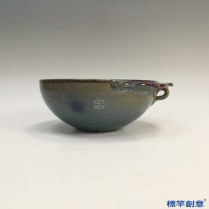 GA059 宋代鈞窯天藍釉紫斑單把茶盞