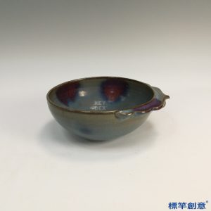 GA059 宋代鈞窯天藍釉紫斑單把茶盞