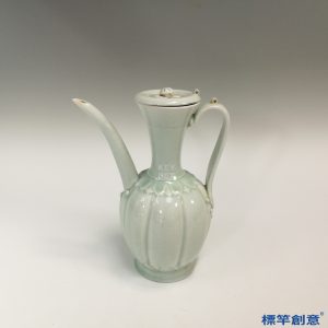 GC152 南宋湖田窯青白瓷瓜稜形帶蓋執壺
