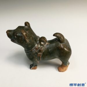 DB032 漢代綠釉陶中華田園犬狗形俑