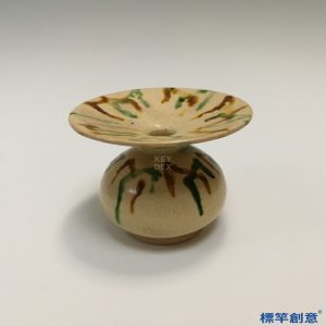 FB070 唐代鞏義窯三彩釉唾壺渣斗