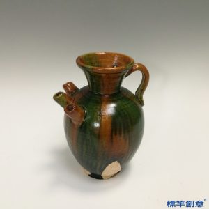 FB106 唐代鞏義窯三彩多管執壺形花灑