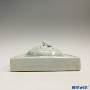 GC167 南宋湖田窯青白瓷雕龍鳳紋文房薰香爐