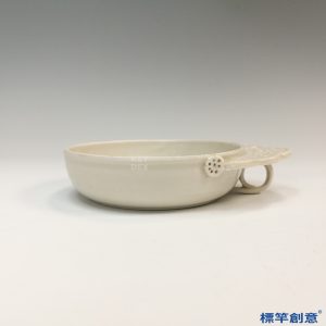 GB124 北宋定窯米白釉仿金銀器單把杯