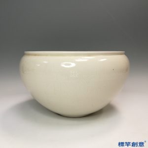 GB160 北宋定窯米白釉劃佛陀故事歛口缽