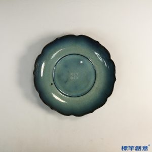 GC185 南宋鈞窯紫紅釉棱形花口供盤