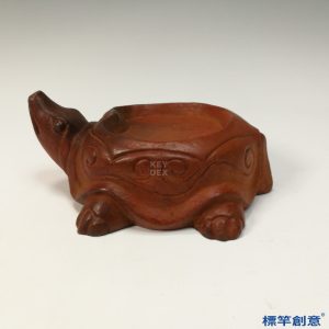 DE021 東漢紅陶文房龜形硯臺