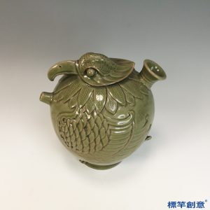 GB171 北宋耀州窯褐青瓷鷹形執壺
